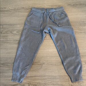 Barefoot Dreams Light Gray Green Knit Jogger Pants